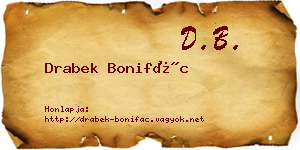 Drabek Bonifác névjegykártya
